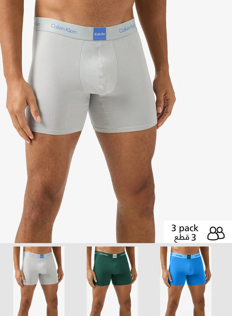 CALVIN KLEIN 3 Pack Boxer Briefs - Icon Logo Graphic